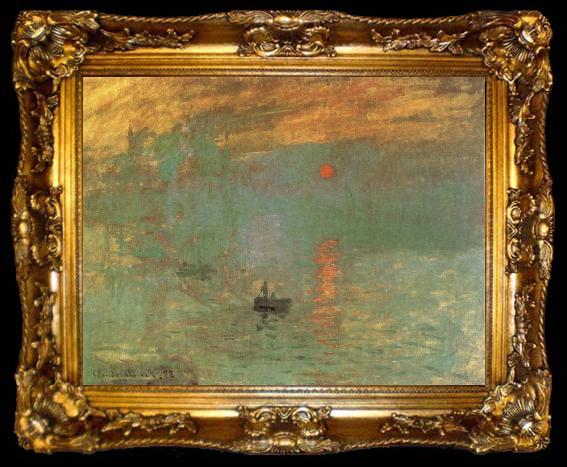 framed  Claude Monet sunrise, ta009-2